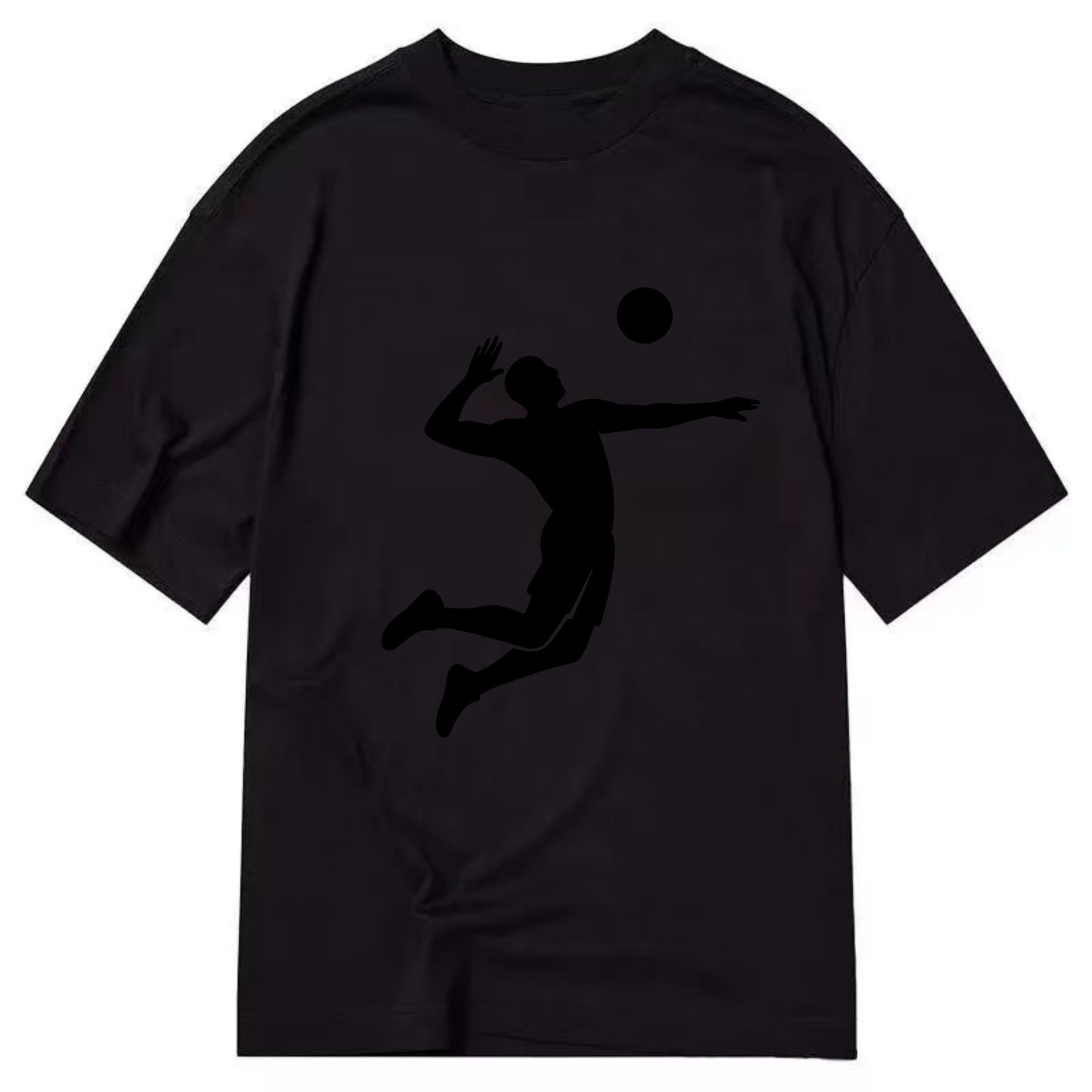 Volleyball player spiking ball - Classic T-shirt - Black