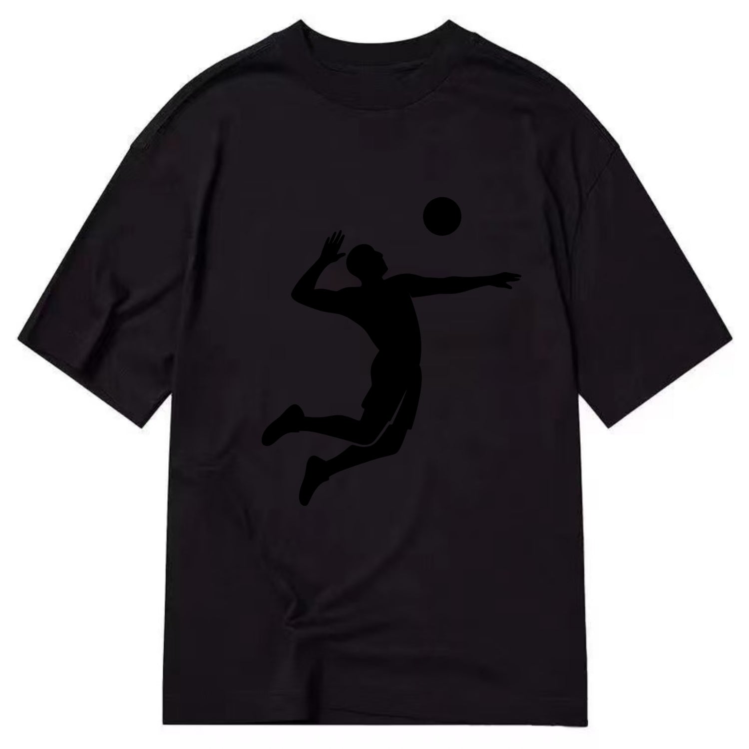 Volleyball player spiking ball - Classic T-shirt - Black
