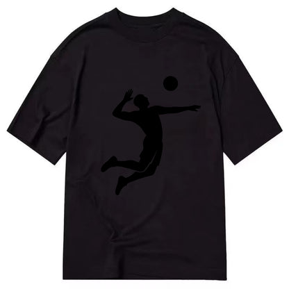 Volleyball player spiking ball - Classic T-shirt - Black