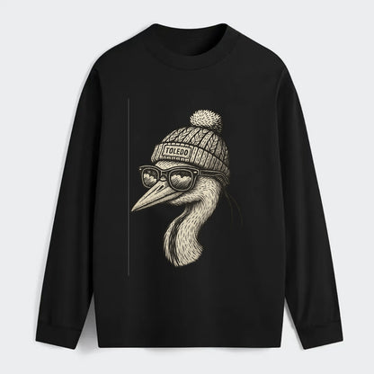 Toledo Great Blue Heron wearing Toledo b - Classic Long Sleeve Shirt - Black