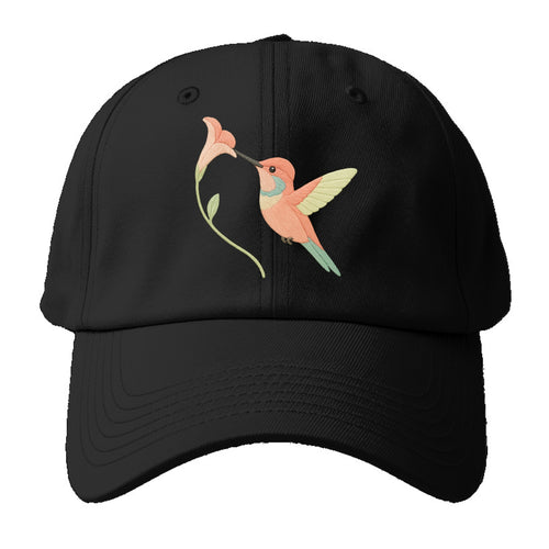 Coral Hummingbird - Baseball Cap For Big Heads