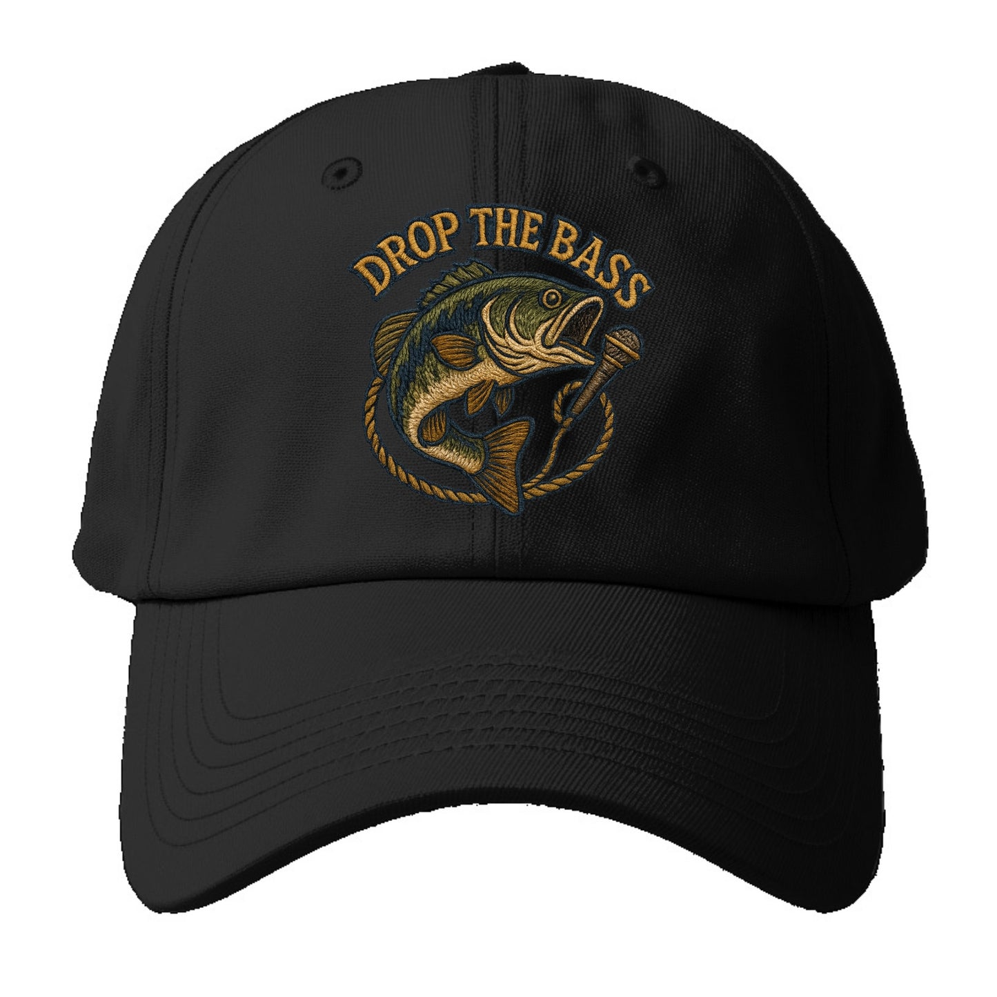 Drop The Bass  - Baseball Cap For Big Heads - Black