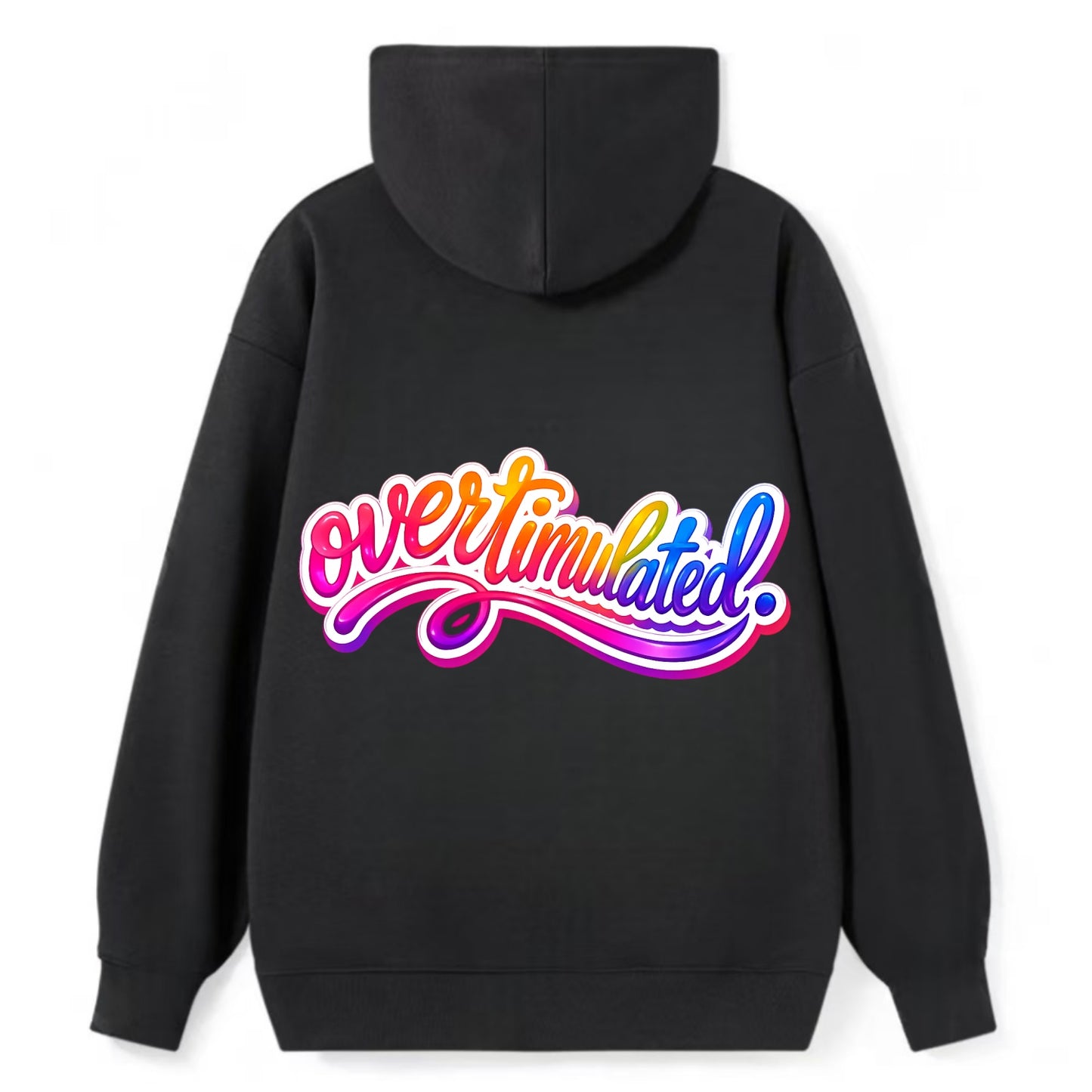 Overstimulated - Classic Pullover Hoodie - Black