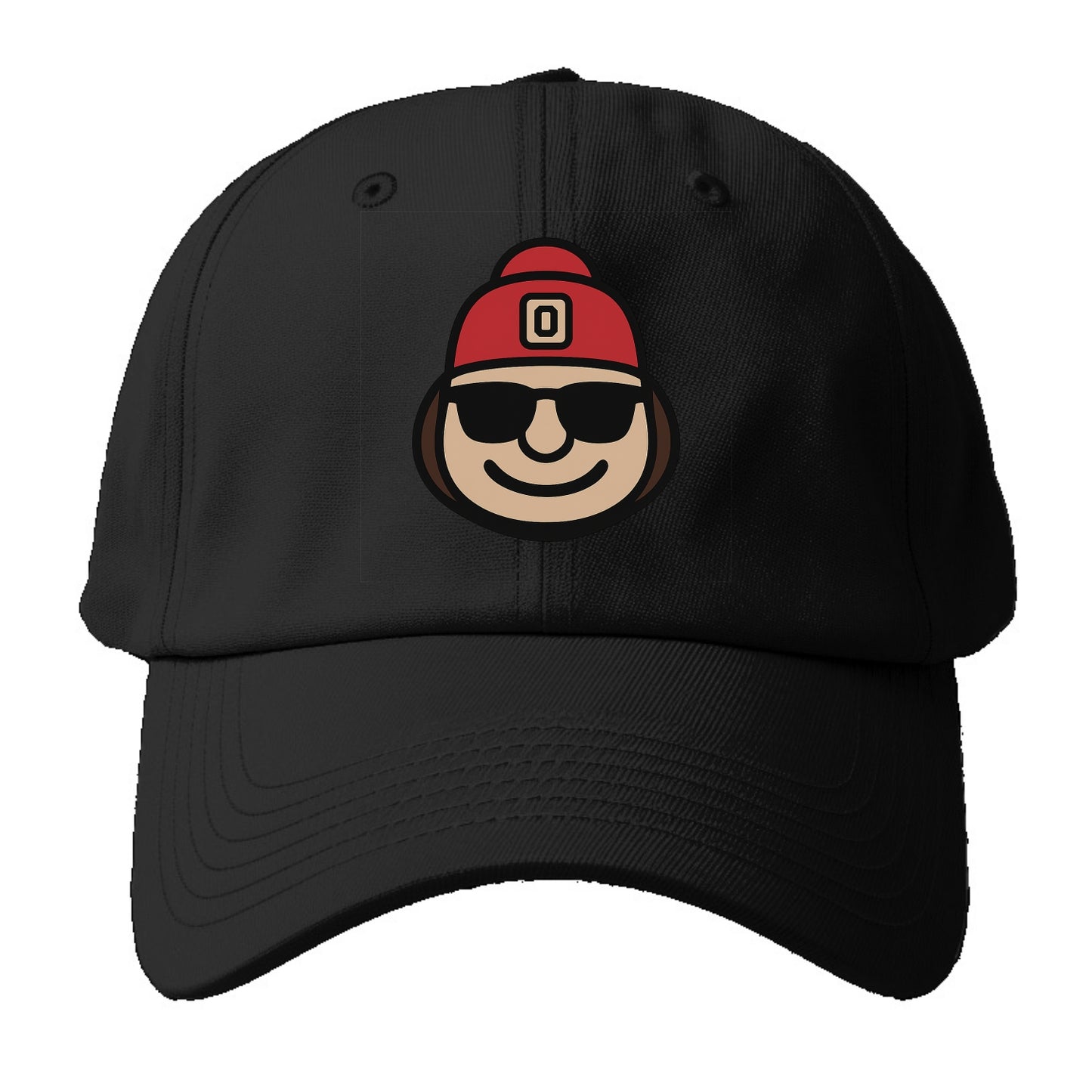 Columbus Brutus wearing Ohio State beanie with Block O patch - Baseball Cap - Black