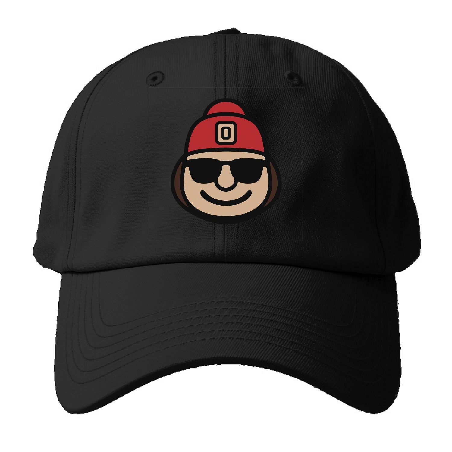 Columbus Brutus wearing Ohio State beanie with Block O patch - Baseball Cap - Black