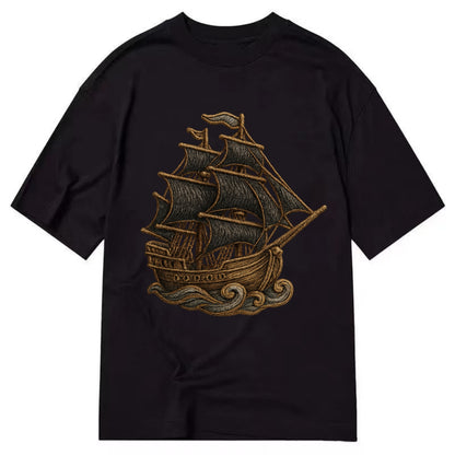Pirate Ship  - Classic T-shirt - Black