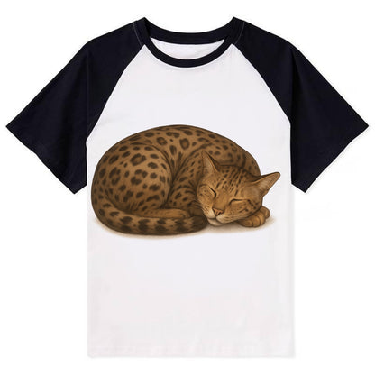 Ashera  - Contrast Raglan T-shirt - Black