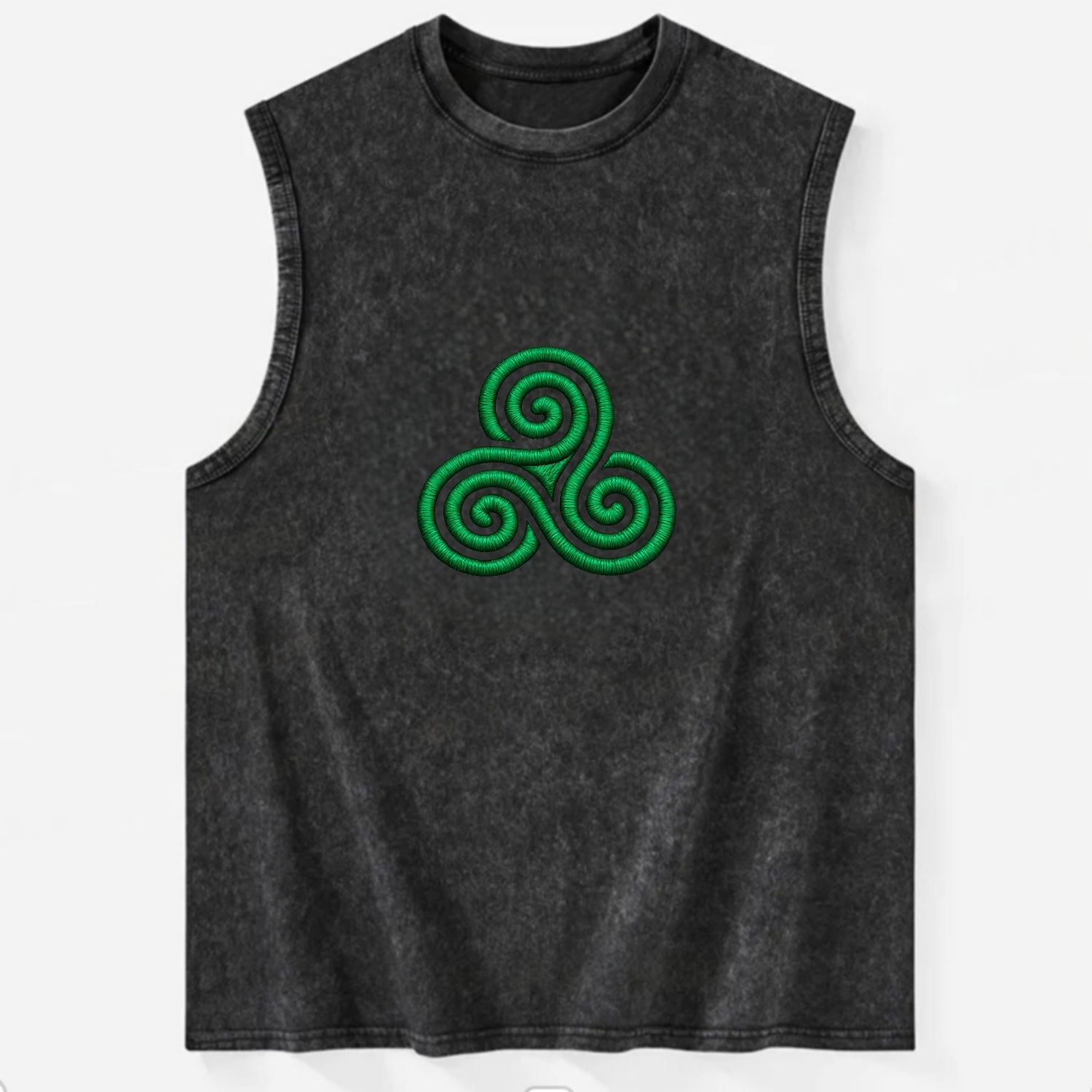 Triple Spiral - Vintage Washed Tank - Black