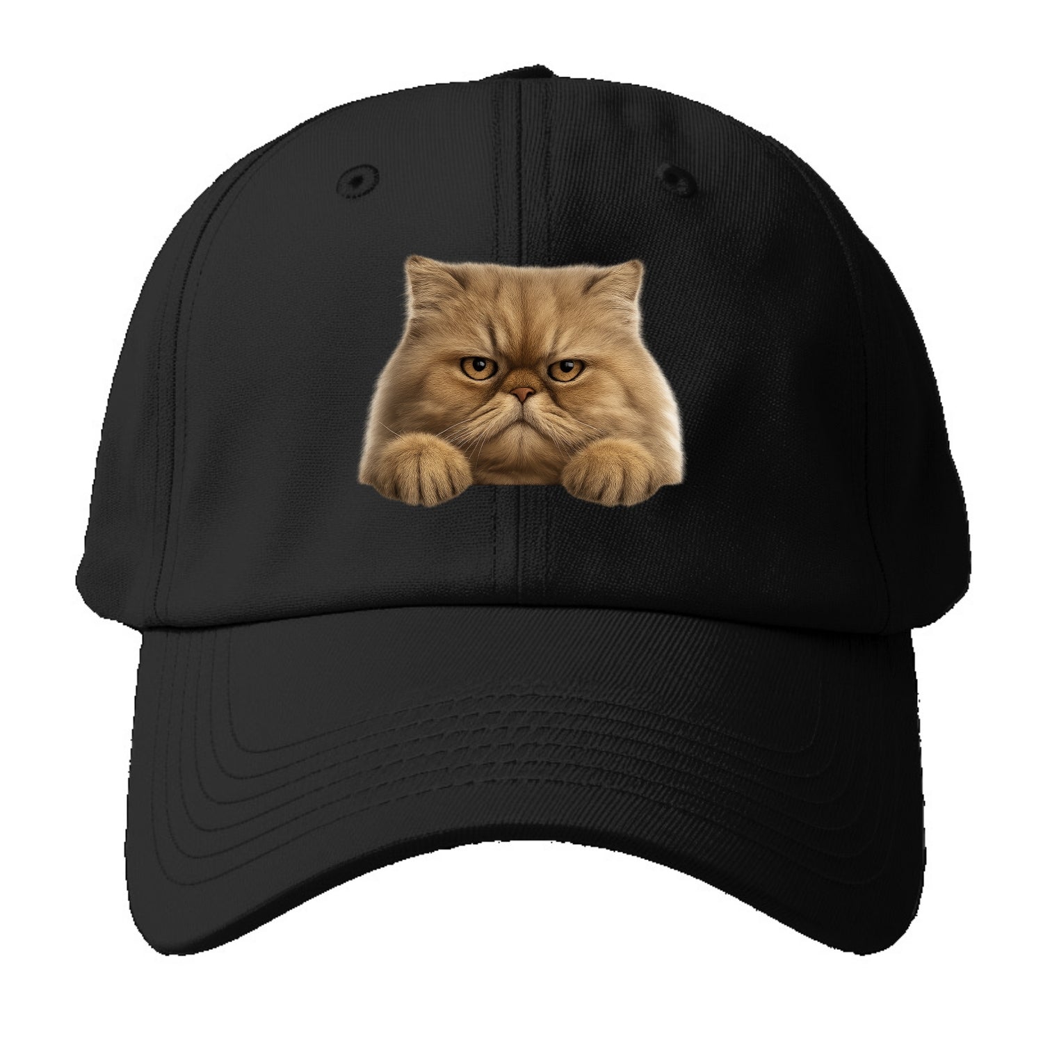 Persian Cat  - Baseball Cap For Big Heads - Black