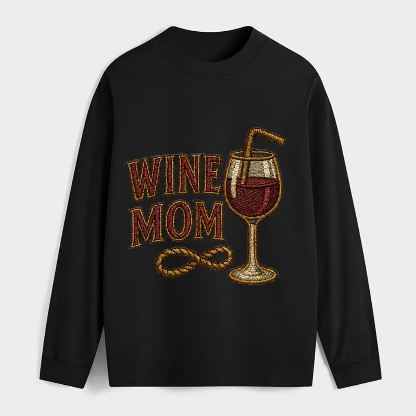 Wine Mom  - Classic Long Sleeve Shirt - Black