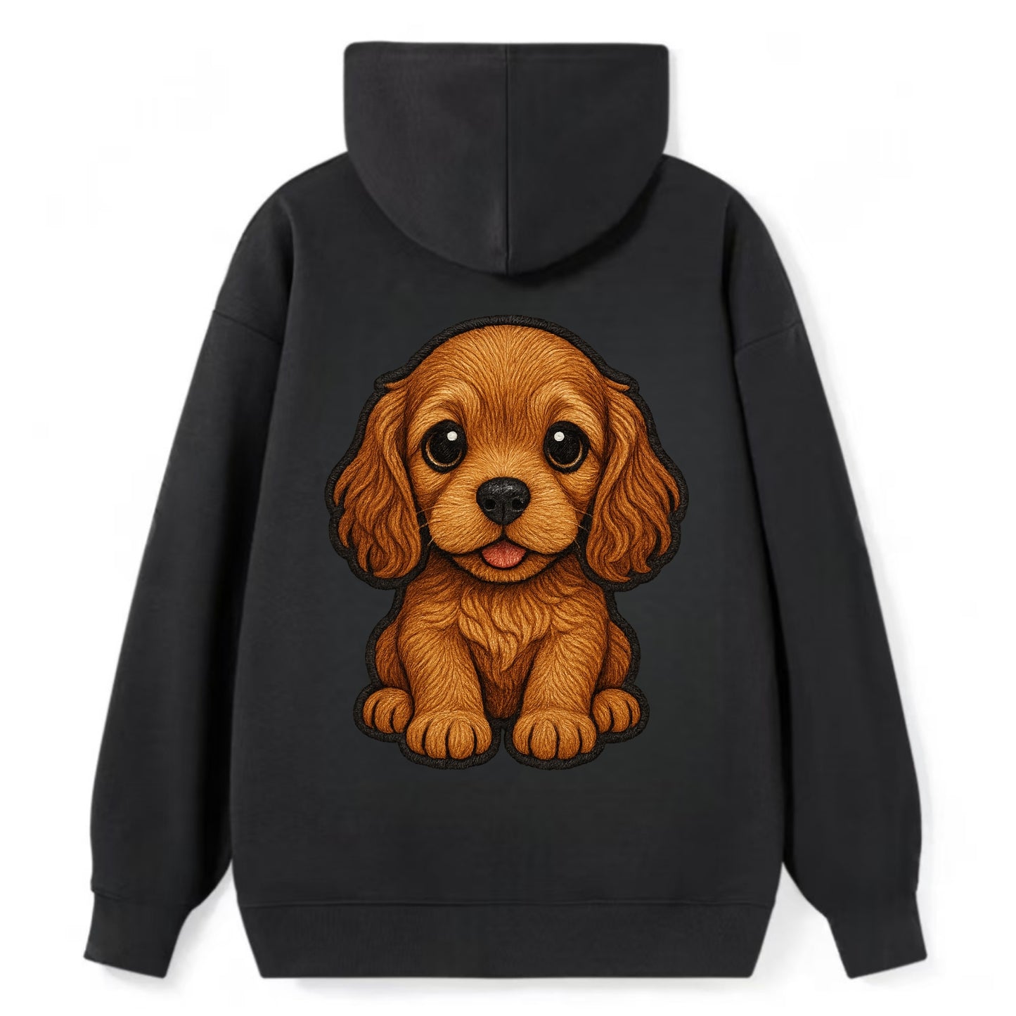 Baby Cocker Spaniel Puppy - long wavy ears, soulful eyes, silky coat, - Classic Pullover Hoodie - Black