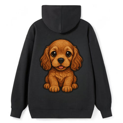 Baby Cocker Spaniel Puppy - long wavy ears, soulful eyes, silky coat, - Classic Pullover Hoodie - Black