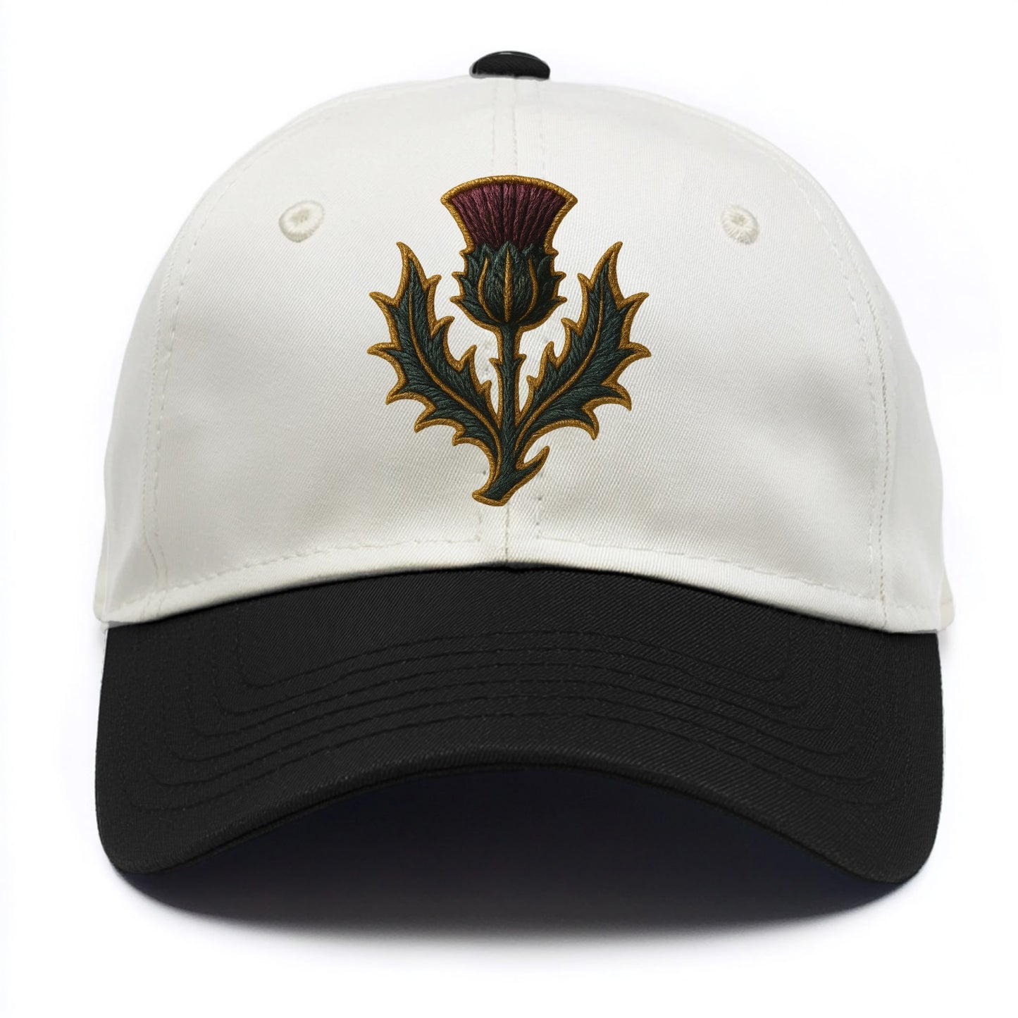Scottish Thistle  - Two Tone Cap - Black