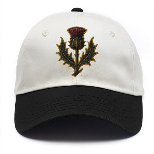 Scottish Thistle  - Two Tone Cap - Black
