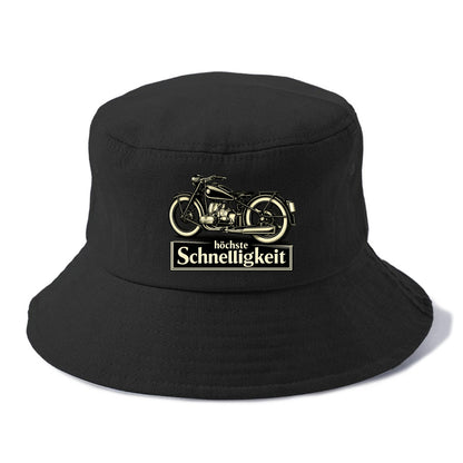 German Speed Motorcycle - Bucket Hat - Black