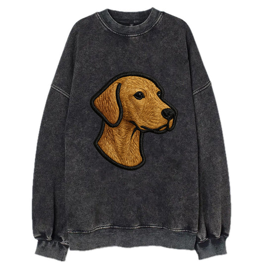 Vizsla - Modern noble design with bold b - Vintage Sweatshirt - Black