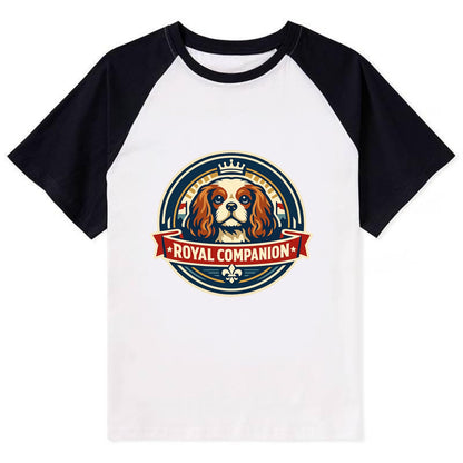 Royal Companion Emblem - Contrast Raglan T-shirt - Black