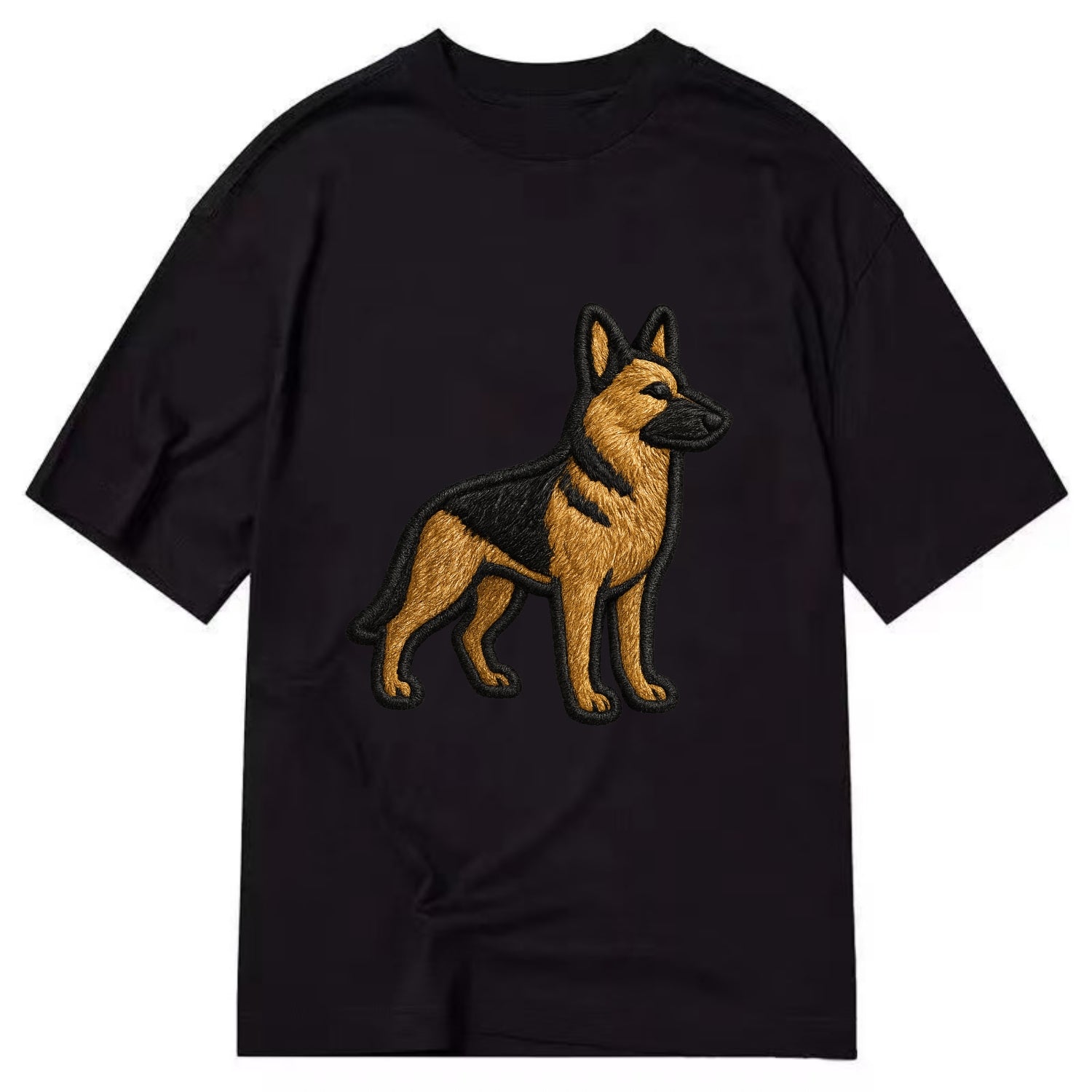 German Shepherd - Trendy minimal silhoue - Classic T-shirt - Black