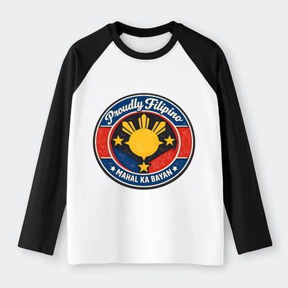 Radiant Philippine Heritage - Raglan Long Sleeve T-Shirt - Black