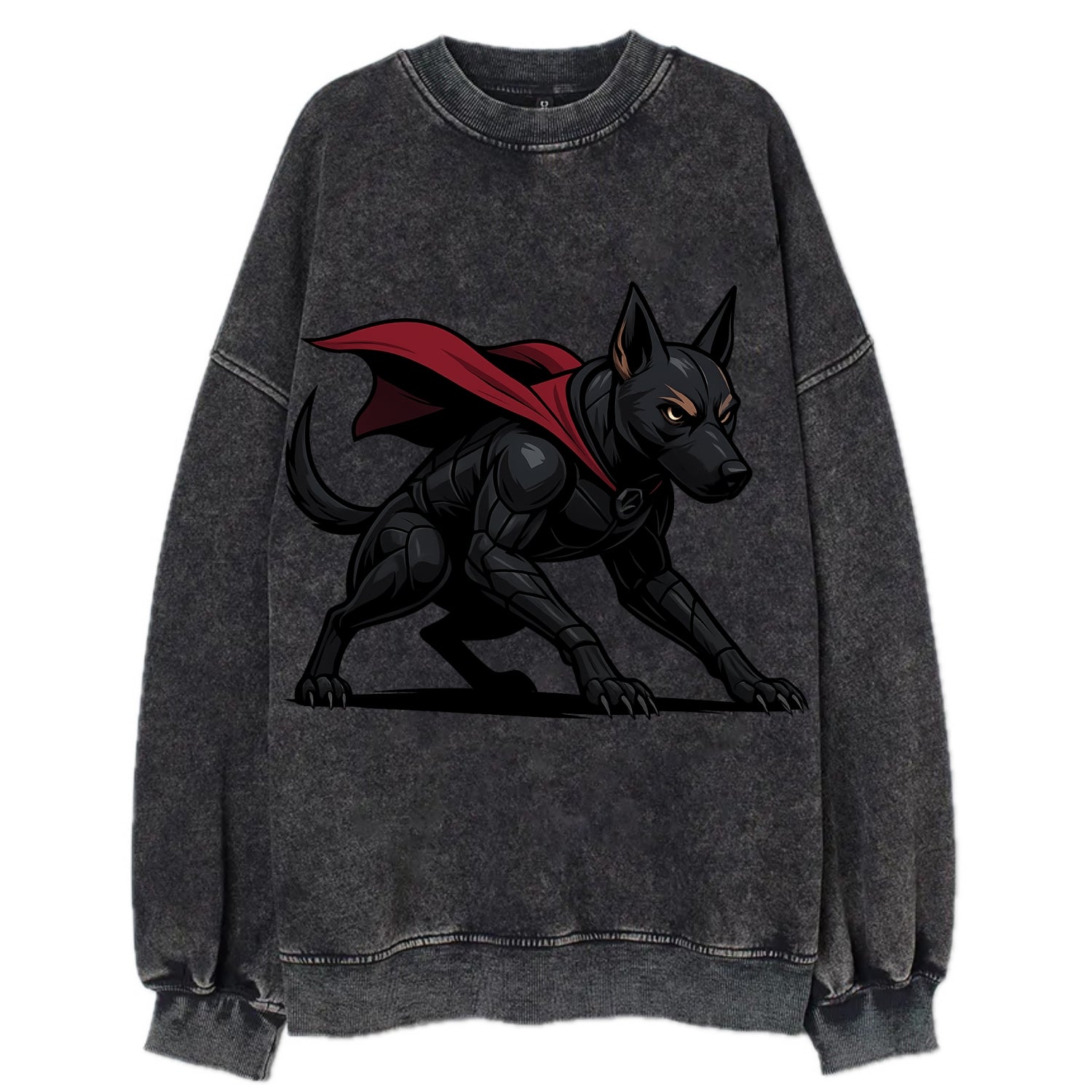 Belgian Malinois Black Panther  - Vintag - Vintage Sweatshirt - Black