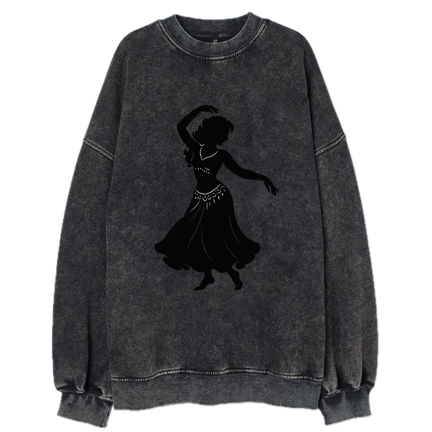 Belly dancer graceful gesture - Vintage Sweatshirt - Black
