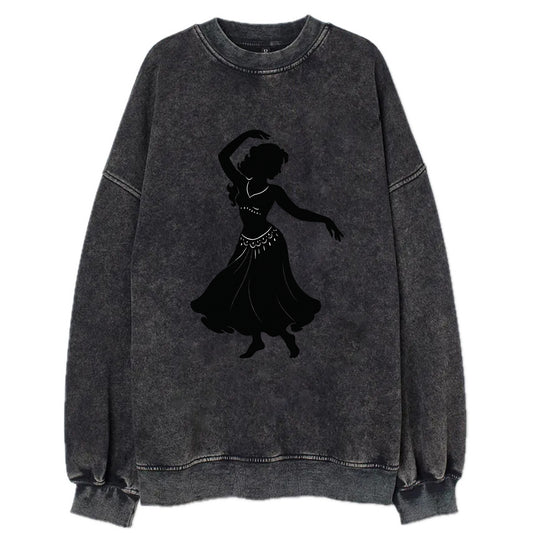 Belly dancer graceful gesture - Vintage Sweatshirt - Black