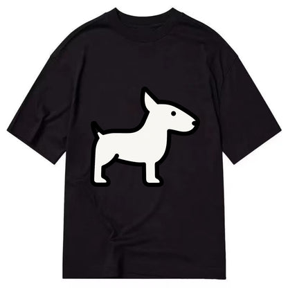 Bull Terrier - White egg-shaped head flat side profile - Classic T-shirt - Black
