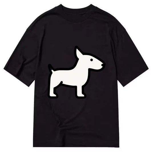 Bull Terrier - White egg-shaped head flat side profile - Classic T-shirt - Black