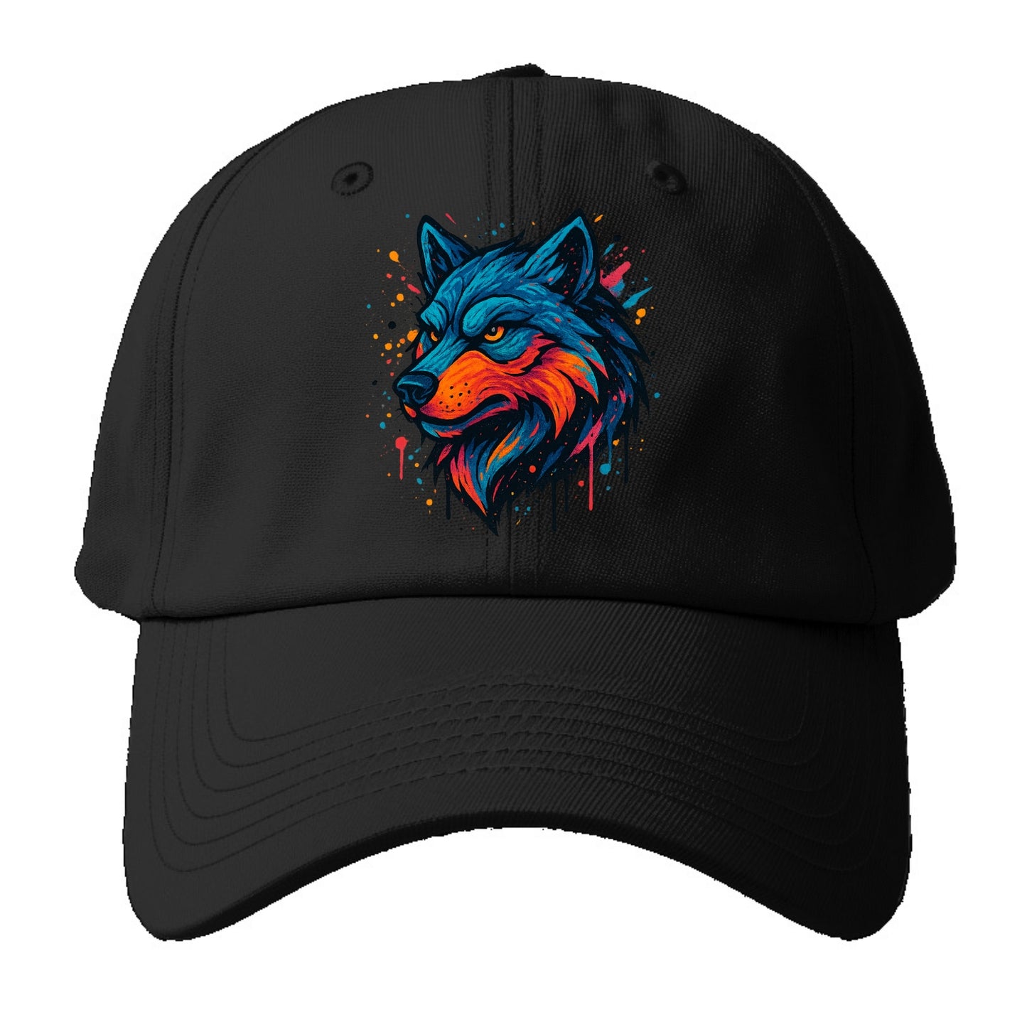 Velvet Wolf Royal  - Baseball Cap For Big Heads - Black