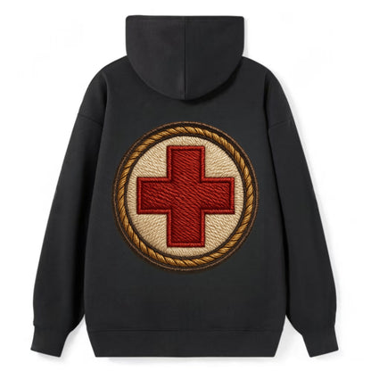 Medical Cross  - Classic Pullover Hoodie - Black