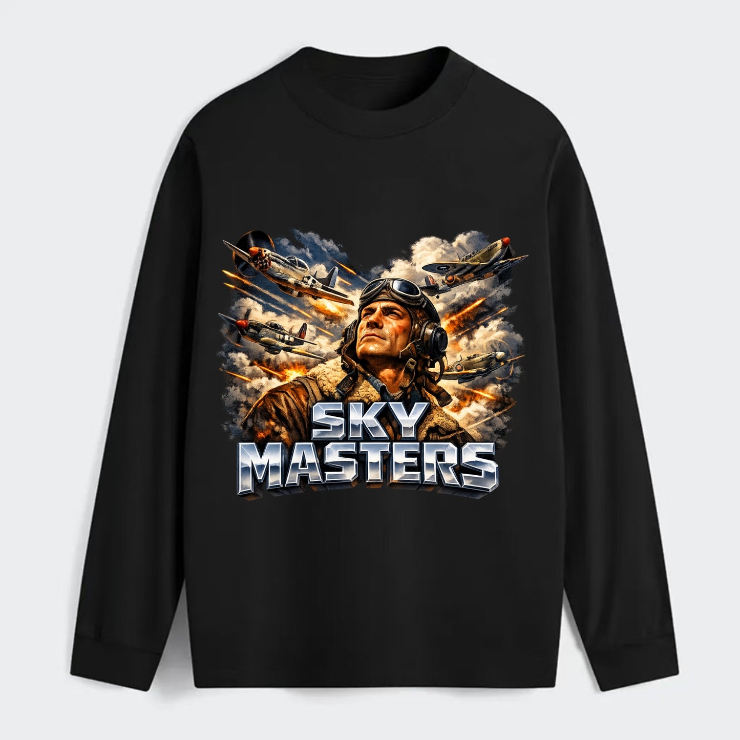 Sky Masters - Classic Long Sleeve Shirt - Black
