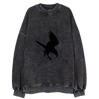 Hawk diving for prey - Vintage Sweatshirt - Black