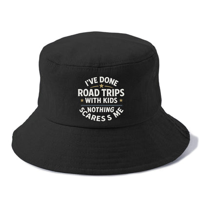 I've done road trips with kids, nothing scares me - Bucket Hat - Black