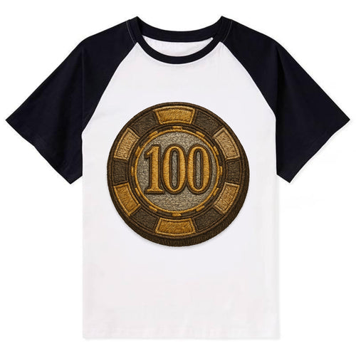 Poker Chip  - Contrast Raglan T-shirt
