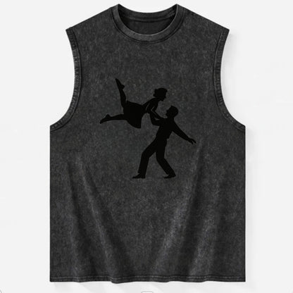 Swing dancers aerial lift - Vintage Washed Tank - Black