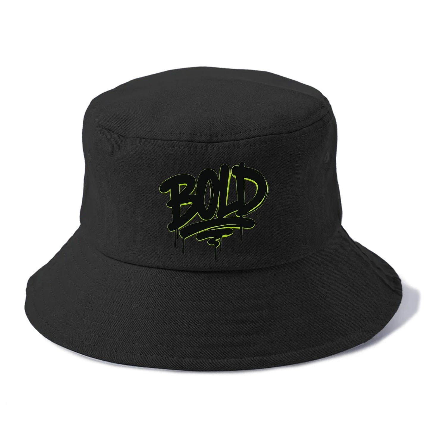 Bold typography design - "BOLD" - courageous, standing out - Bucket Hat - Black