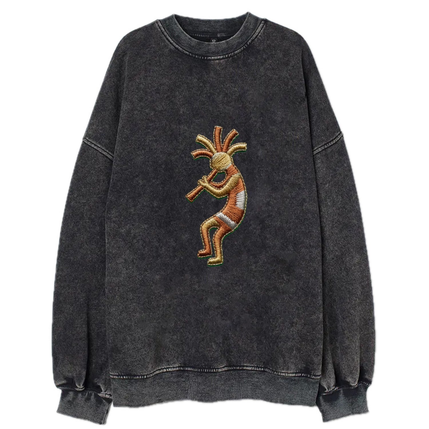 Kokopelli - Vintage Sweatshirt - Black