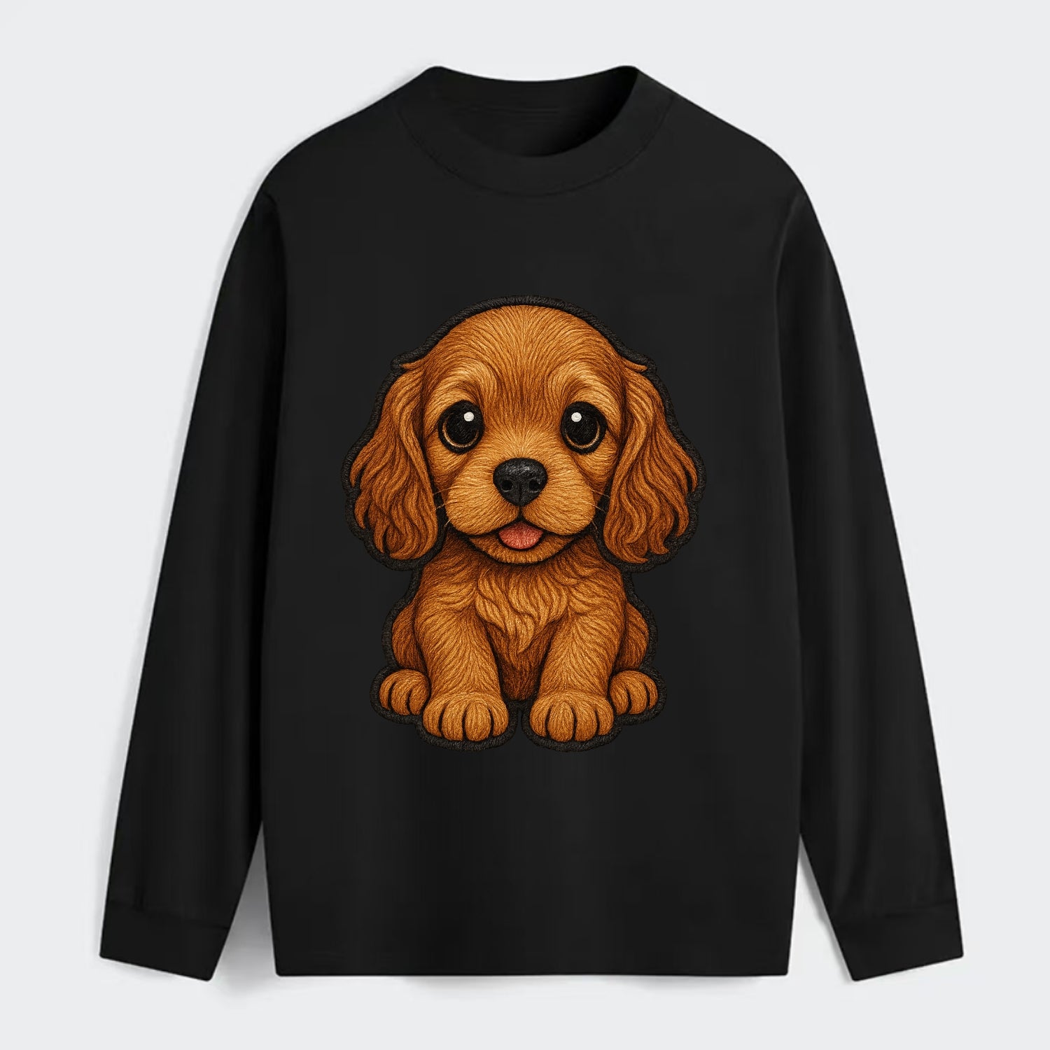 Baby Cocker Spaniel Puppy - long wavy ears, soulful eyes, silky coat, - Classic Long Sleeve Shirt - Black