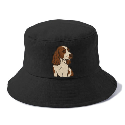 English Cocker Spaniel - Liver and white embroidered design - Bucket Hat