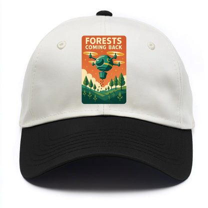 Reforestation drone planting millions of trees - "Forests Coming Back" - nature - Two Tone Cap - Black