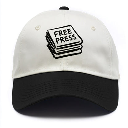 Stack of newspapers - free press bold ink brushstrokes - Two Tone Cap - Black