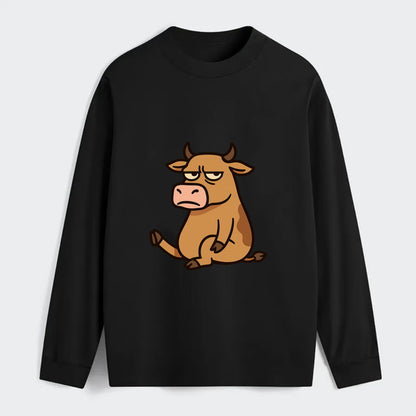 The Cow Judging Silently - Classic Long Sleeve Shirt - Black