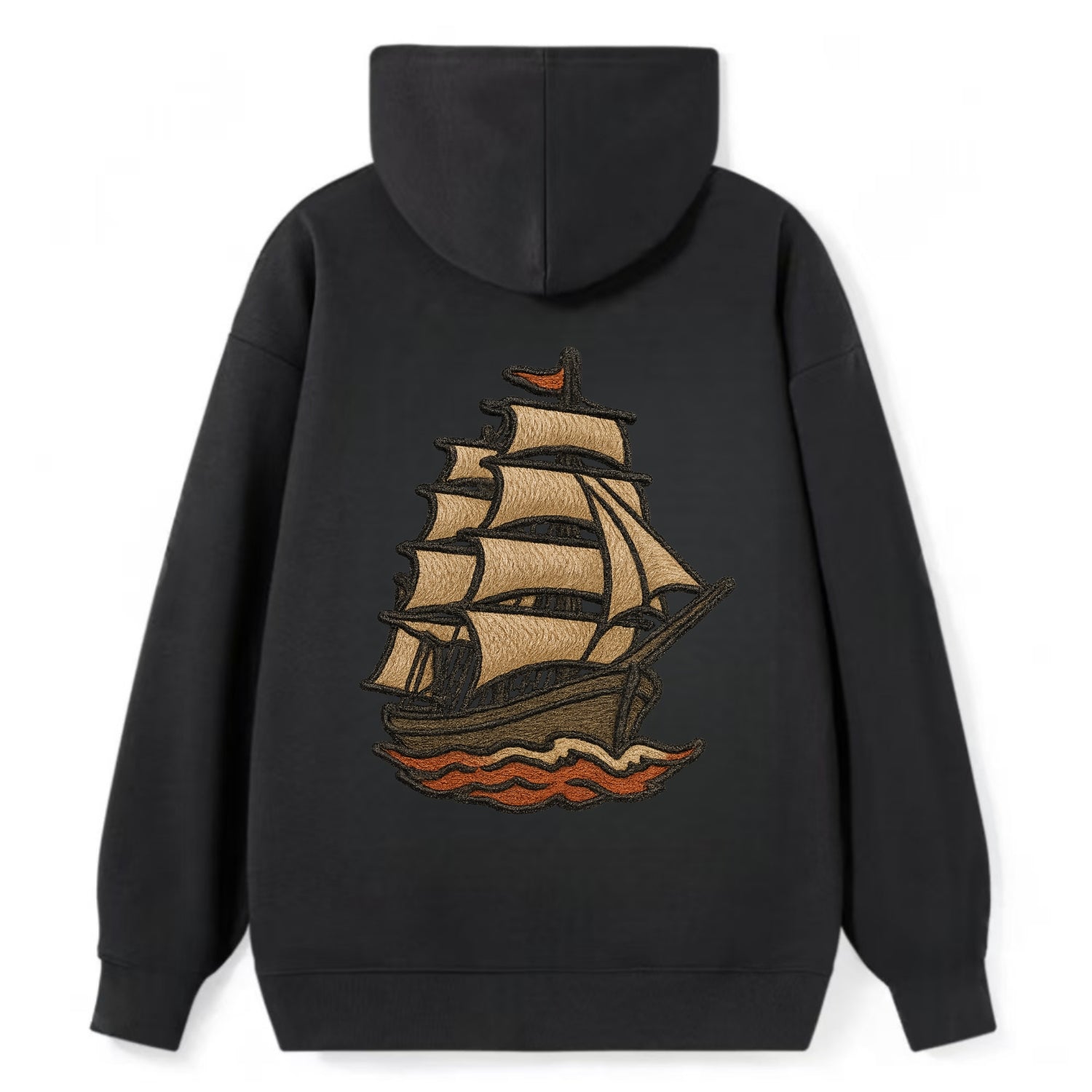 Sailing Ship  - Classic Pullover Hoodie - Black