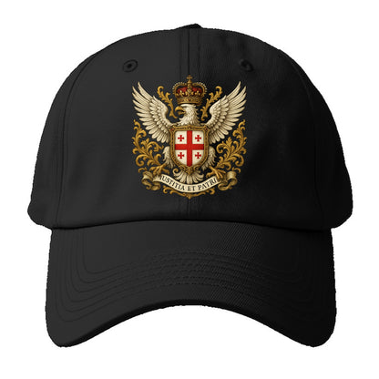 Georgia White Eagle Emblem  - Baseball Cap - Black