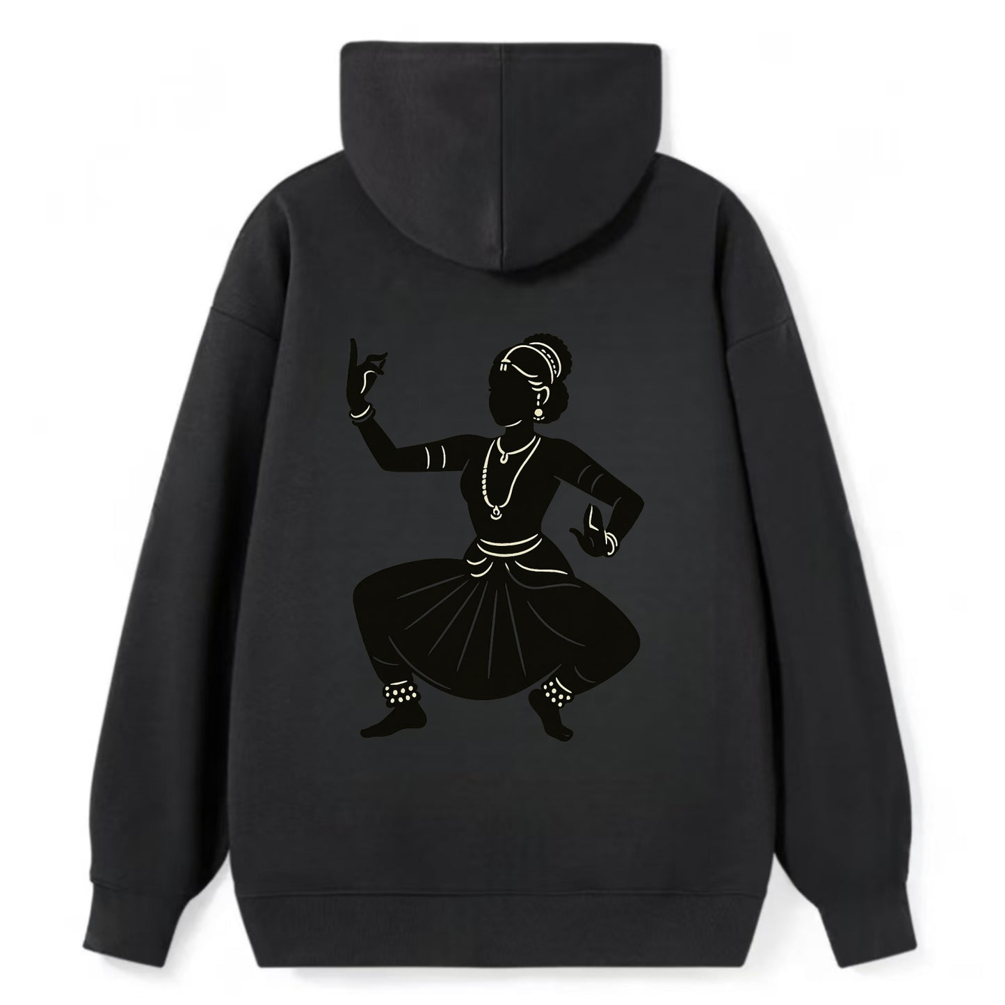 Bharatanatyam classical Indian pose - Classic Pullover Hoodie - Black