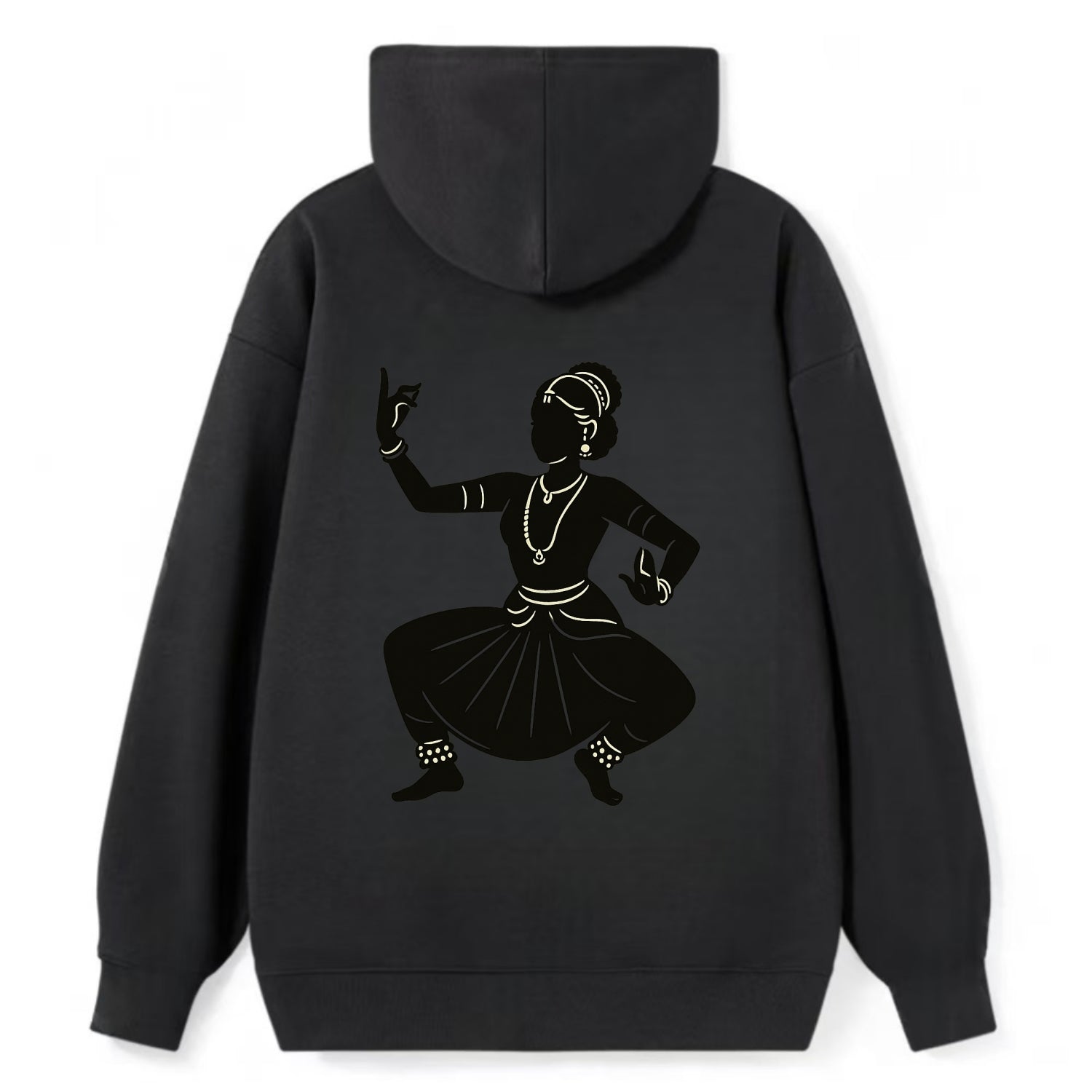 Bharatanatyam classical Indian pose - Classic Pullover Hoodie - Black