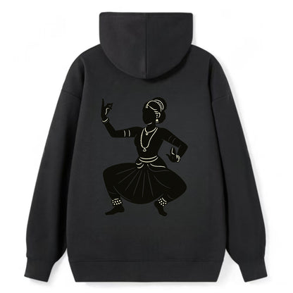Bharatanatyam classical Indian pose - Classic Pullover Hoodie - Black
