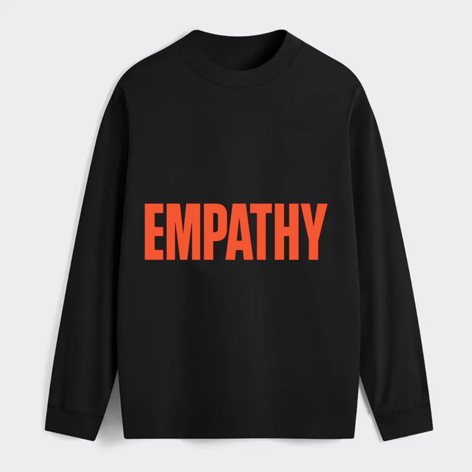 Bold typography design - "EMPATHY" - understanding others, emotional - Classic Long Sleeve Shirt - Black