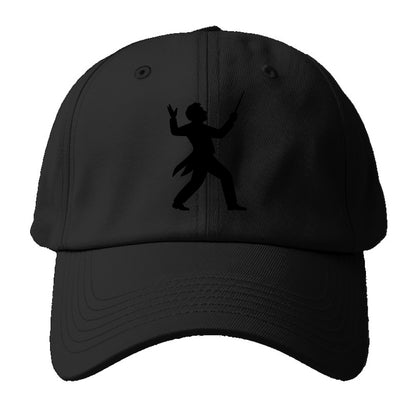 Conductor leading orchestra passionately - Baseball Cap - Black