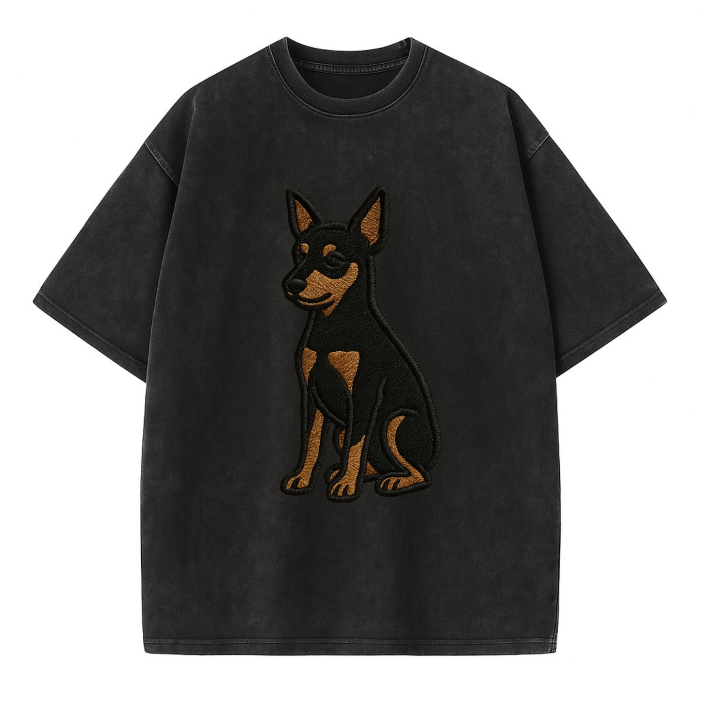 Miniature Pinscher - Black and tan sitti Vintage T-shirt - Black